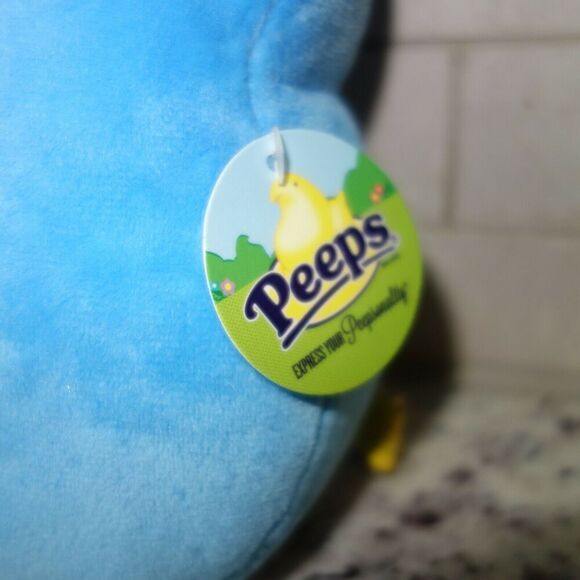 NEW Plush Bunny PEEPS Just Born Blue 9.5" Tall Perfect for Easter Basket! - Picture 2 of 4
